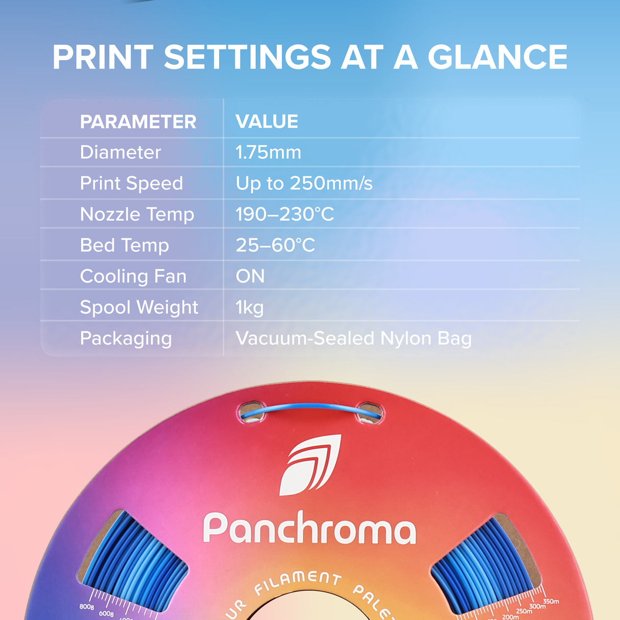 Panchroma™ Silk PLA (Formerly PolyLite™ Silk)