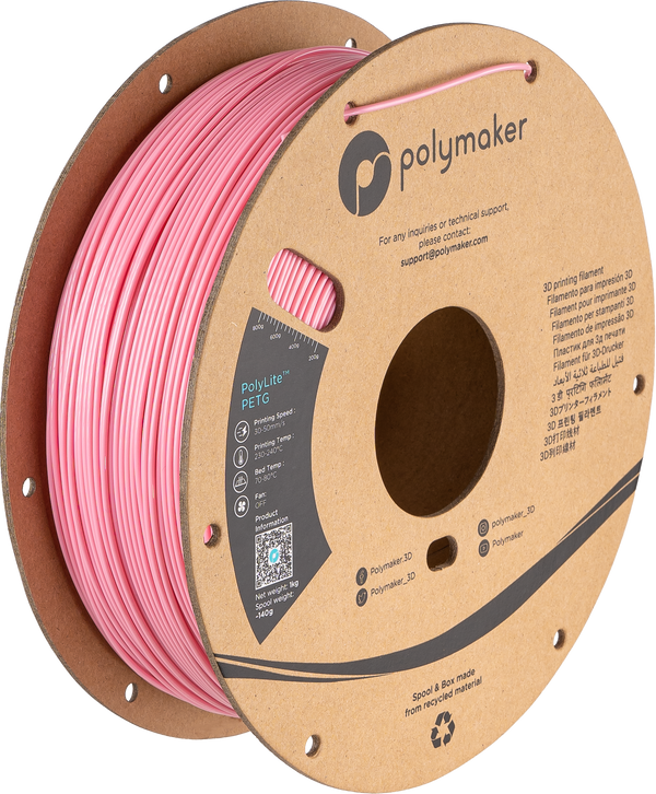PolyMaker PolyLite PETG Transparent 3D FilaPrint filament Sample