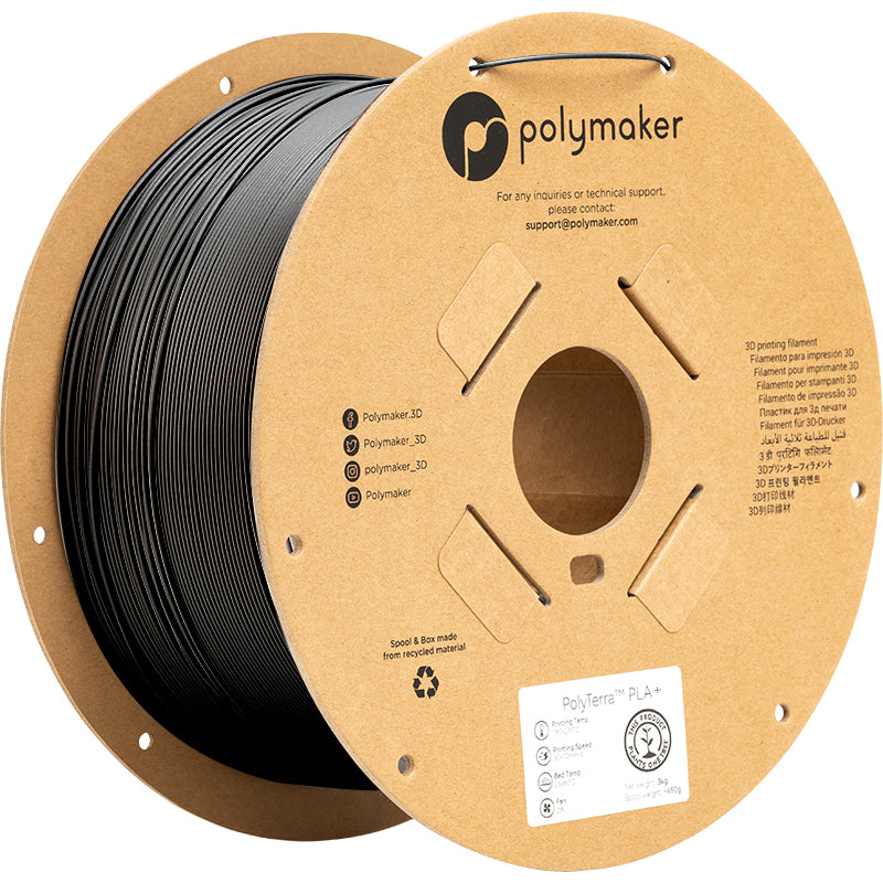 Polymaker PolyTerra PLA Charcoal Black - 3DJake International